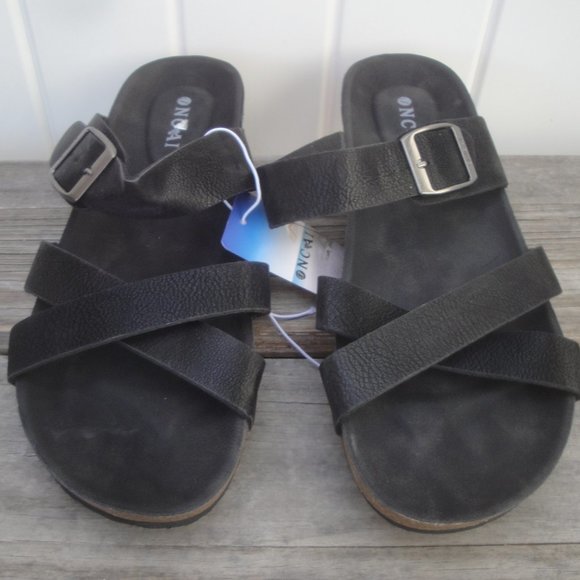 NCAI Criss Cross with one Buckly Open Sandals Black NEW Soze 9 - Picture 5 of 5